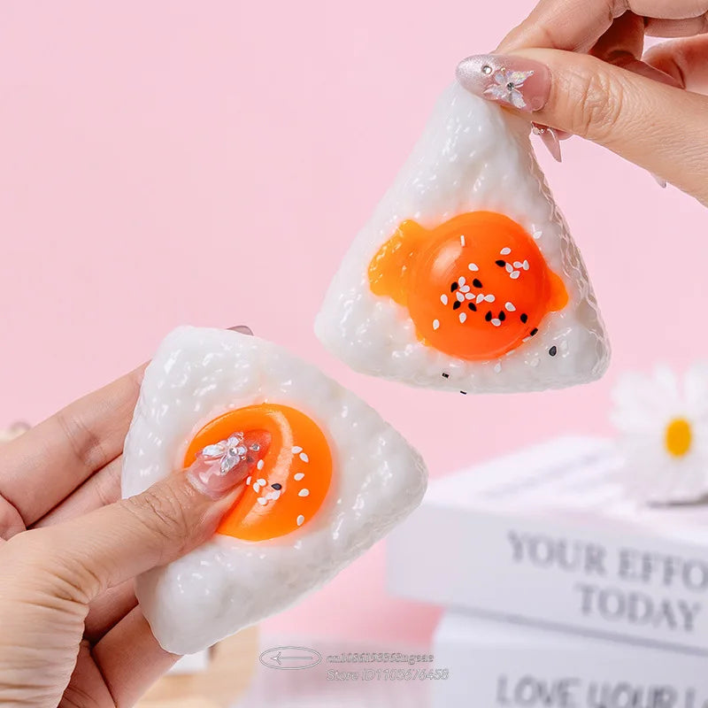 Golden Gooey Fun: Egg Yolk Squishy Fidget Toy