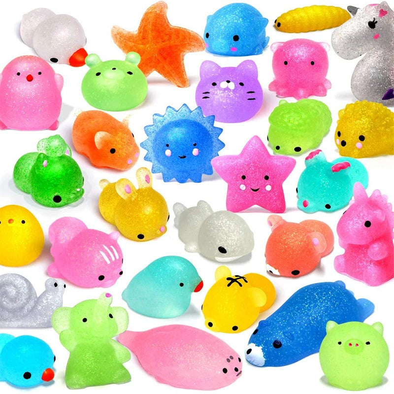 Mochi Squishy Glitter Animal  Stress Toy