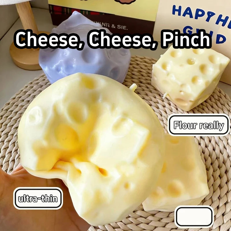 7CM Jumbo Cheese Cube Stress Ball