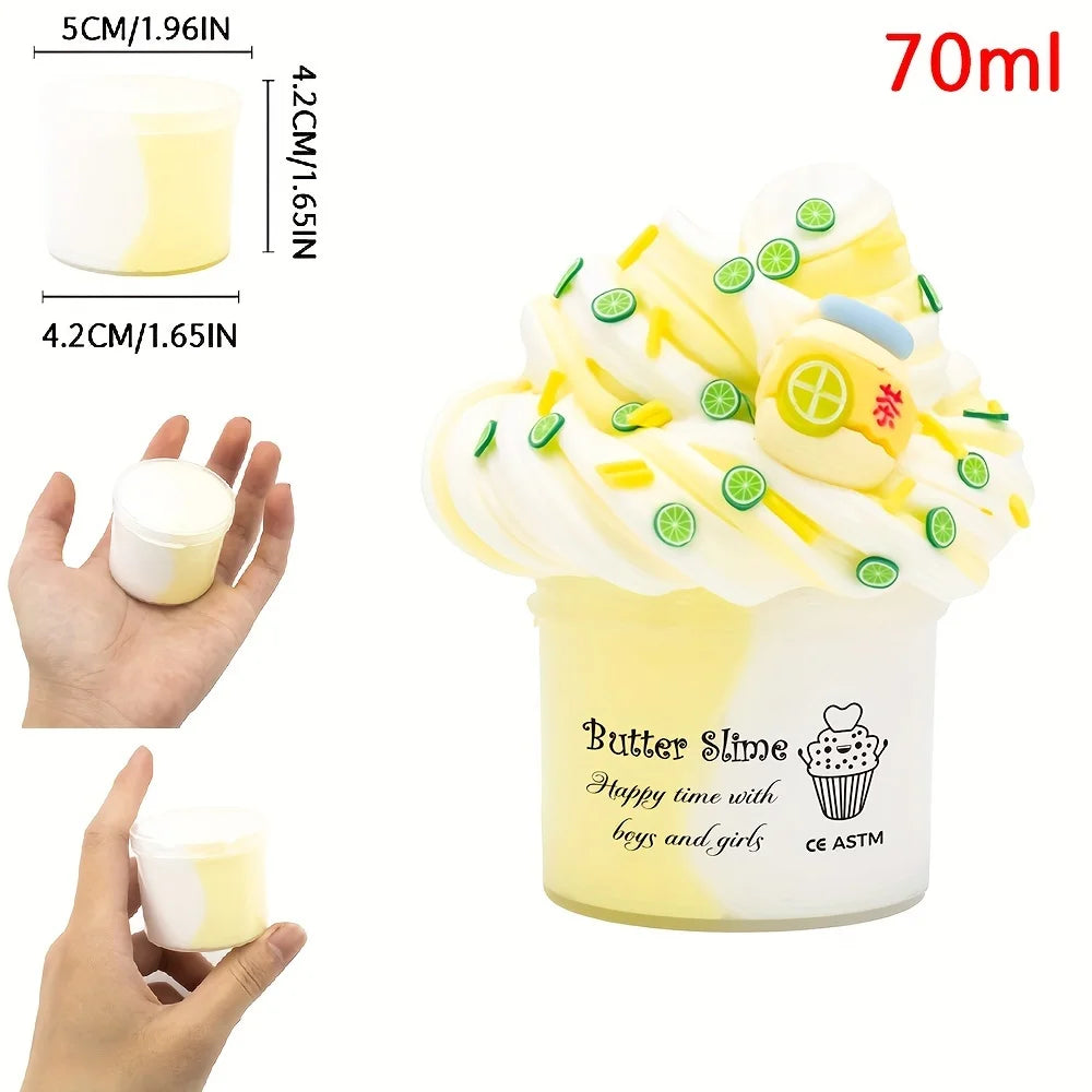 2.37oz Fluffy Two-Tone Butter Slime
