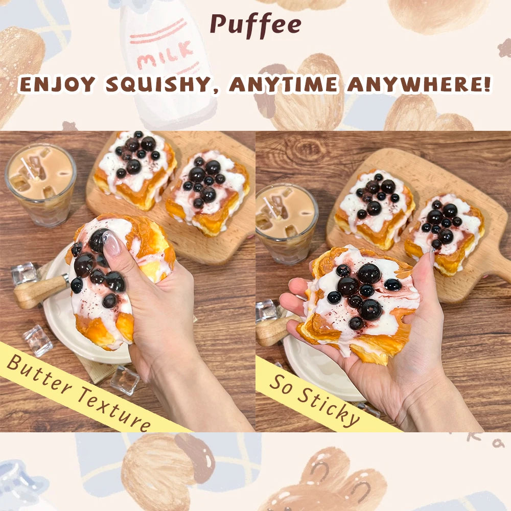 Boba Toast Food-grade Silicone Squishy Toy