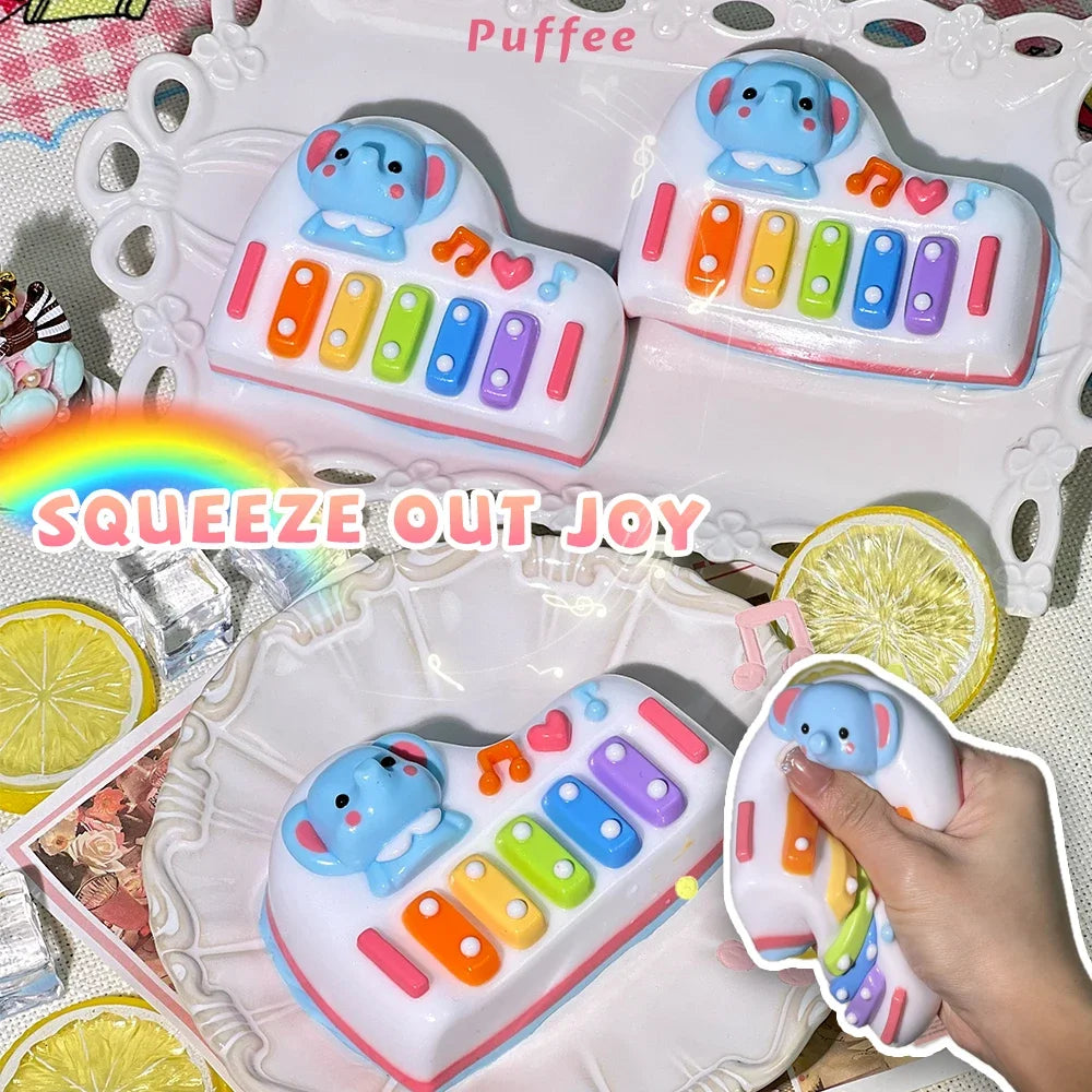 Elephant Piano Sticky Squishy Toy