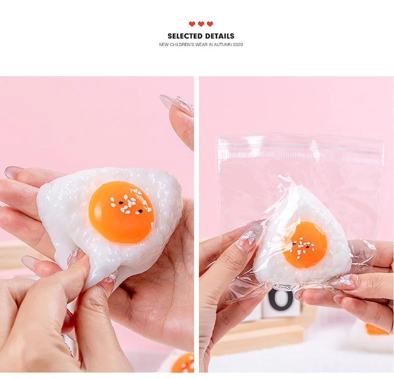 Golden Gooey Fun: Egg Yolk Squishy Fidget Toy