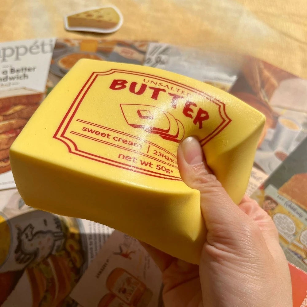 Spread the Calm: Butter Block Squishy Toy