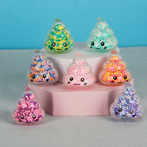 4pcs JOOYAPIE Mini Stretchy Poop-Shaped Toy