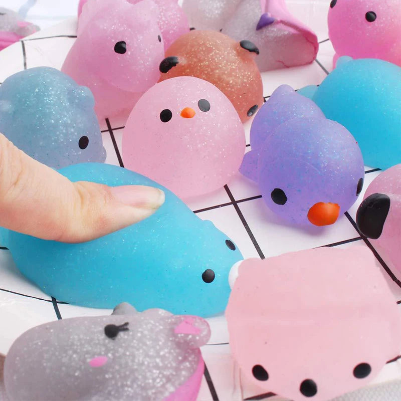 Mochi Squishy Glitter Animal  Stress Toy