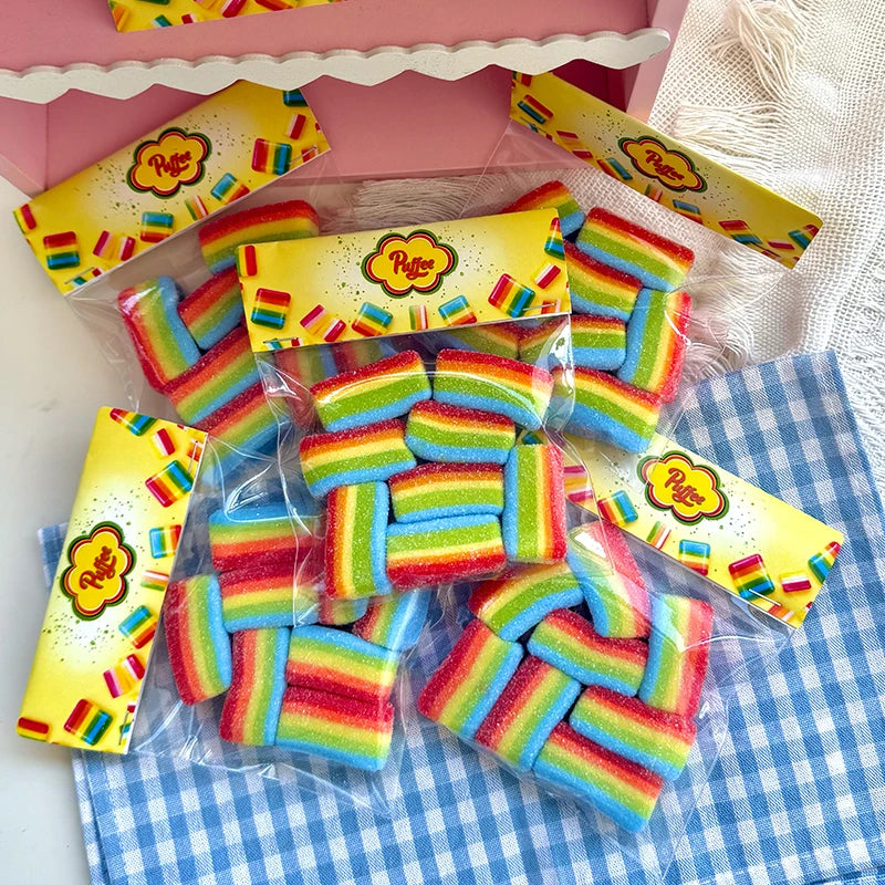 Rainbow Sour Strip Squishy Toy