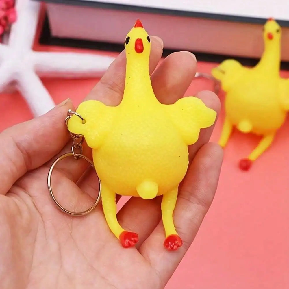 1 Piece Egg-Laying Chicken Keychain