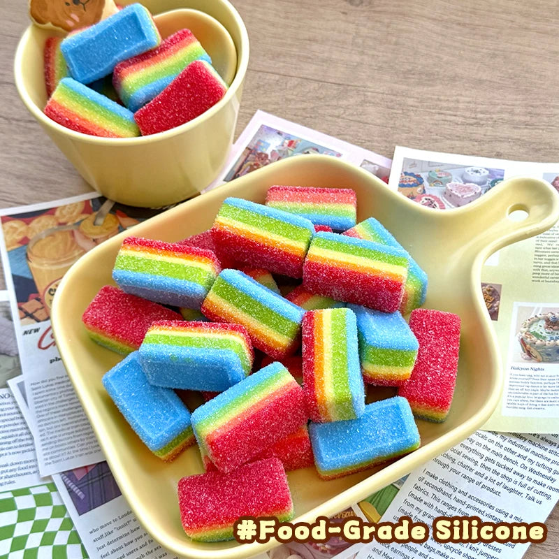 Rainbow Sour Strip Squishy Toy