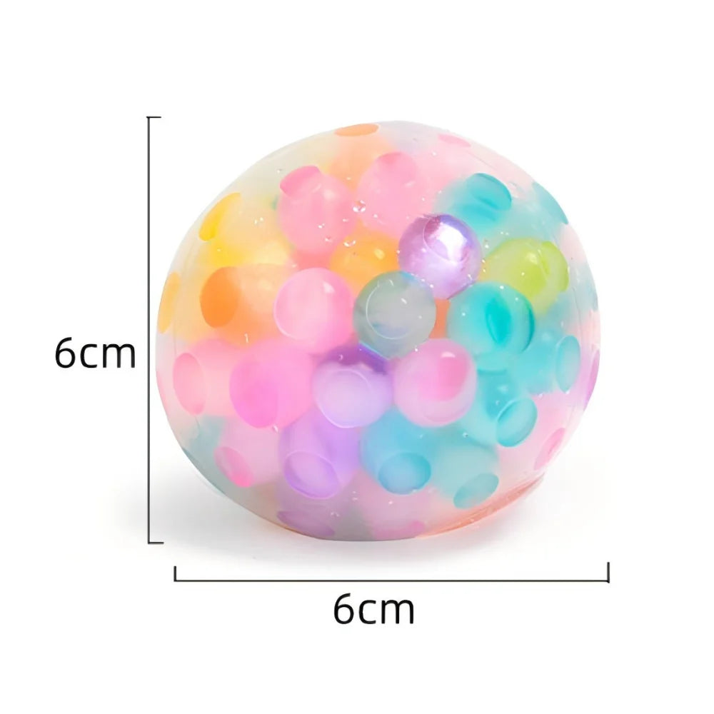 6cm Kids Exotic Pinch The Rainbow Bead Squishy