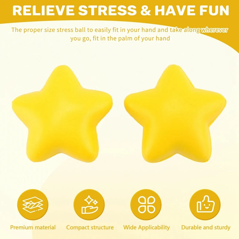 30Pcs Star Stress Ball Bulk Stress Relief Toys