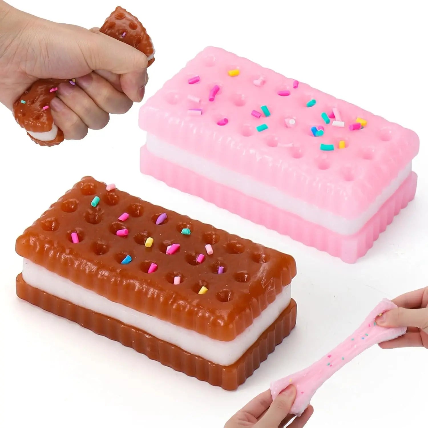 Double Relief: 2-Piece Cookie Squishy Fidget Toy