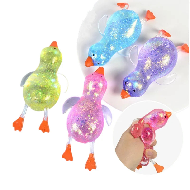Maltose Colorful Aurora Duck Squeeze Toy