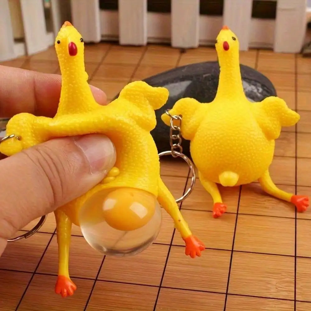 1 Piece Egg-Laying Chicken Keychain