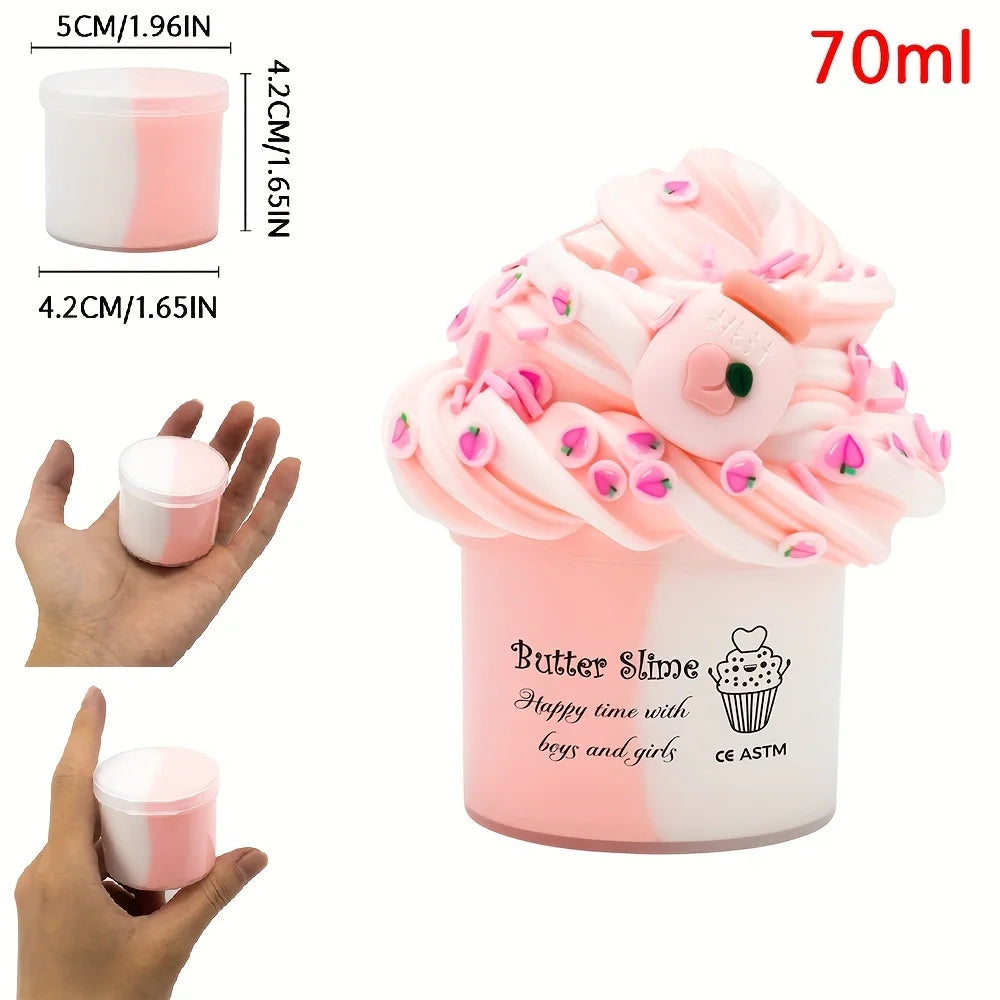 2.37oz Fluffy Two-Tone Butter Slime