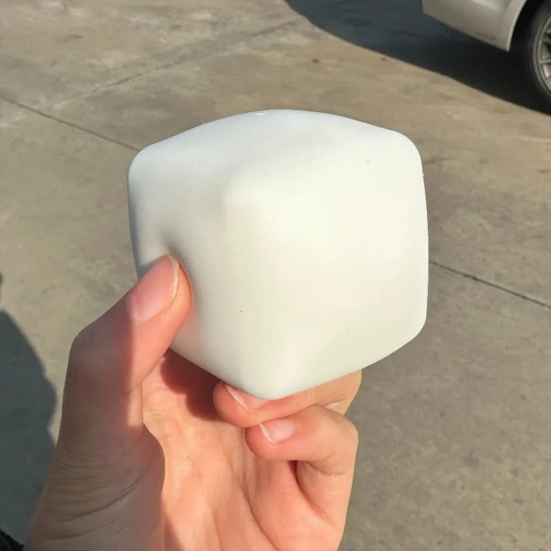 Cloud-Soft Comfort: Squishy Milk White Tofu Toy