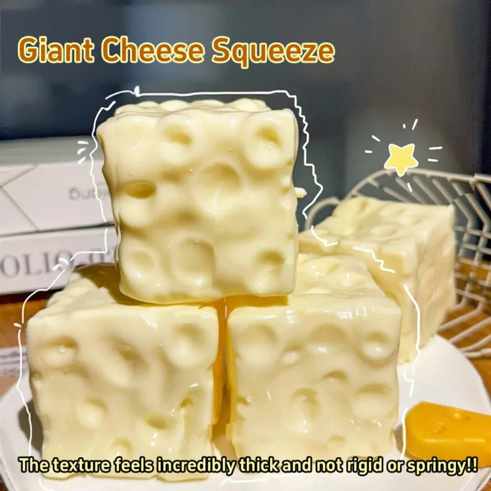 Cheesy Comfort: Taba Cheese Cube Squishy Toy