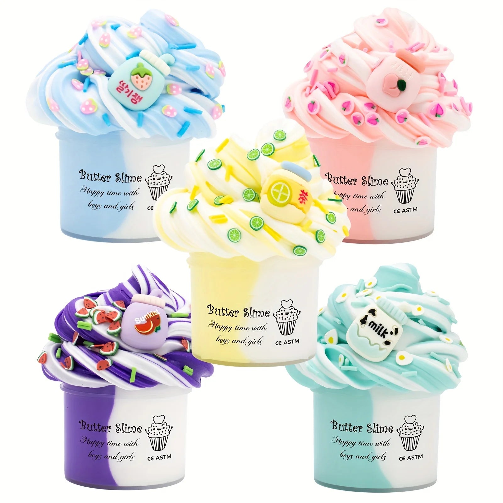 2.37oz Fluffy Two-Tone Butter Slime