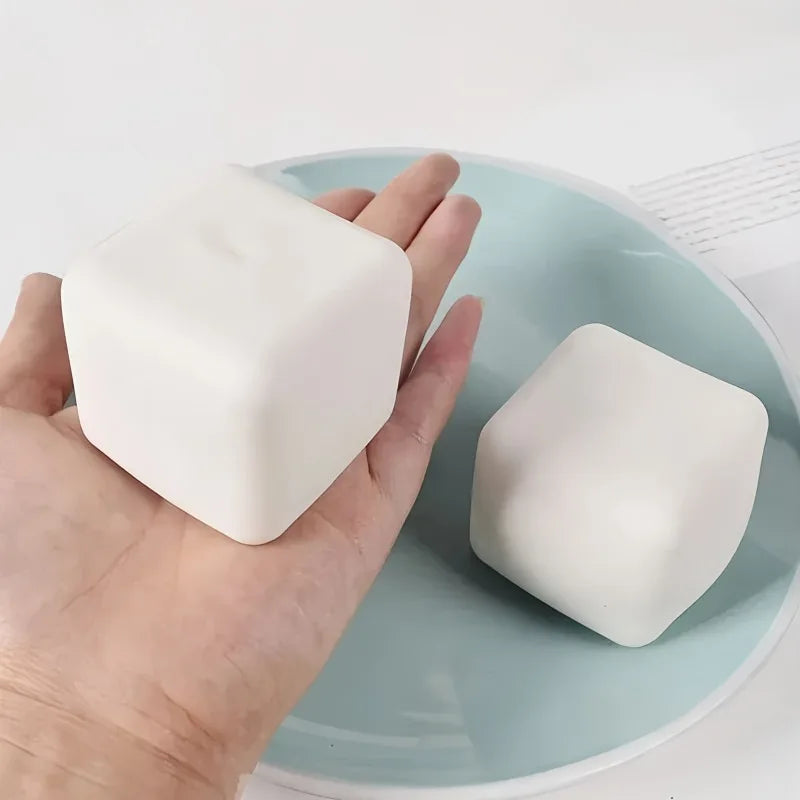Cloud-Soft Comfort: Squishy Milk White Tofu Toy