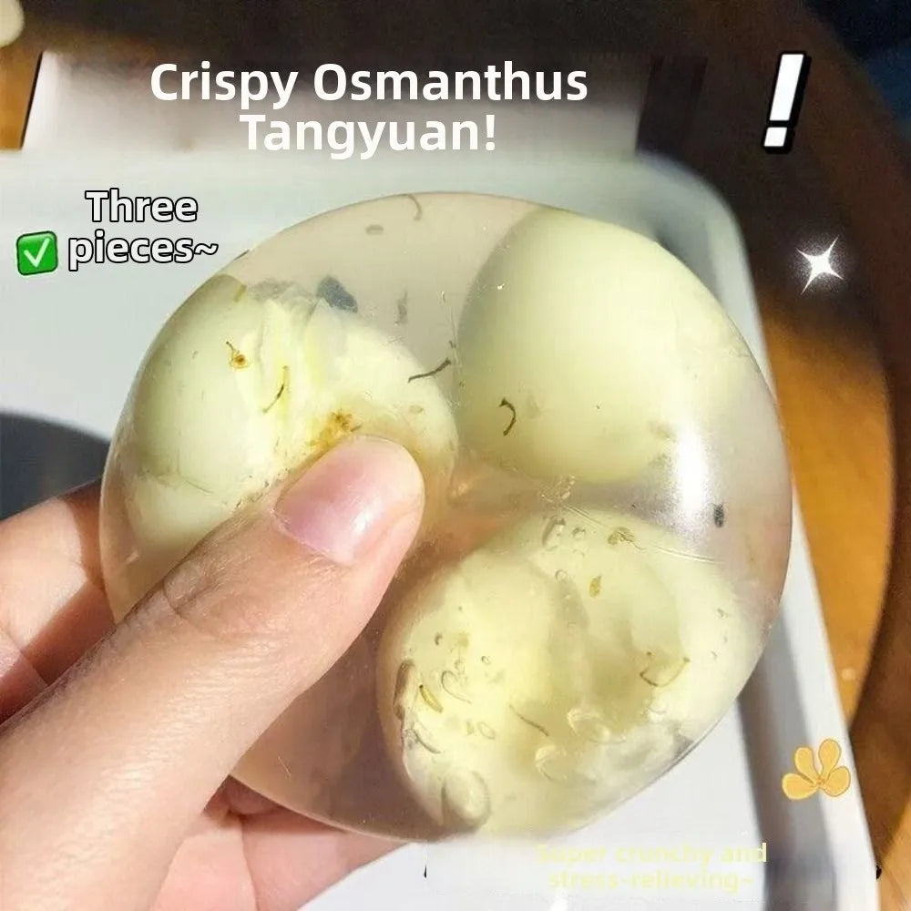 Sweet & Crunchy Zen: Tangyuan Balls Squishy Toy