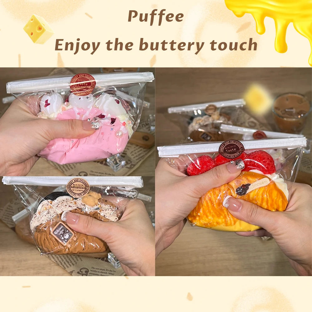 Cream Bread Toast Squishy Toy