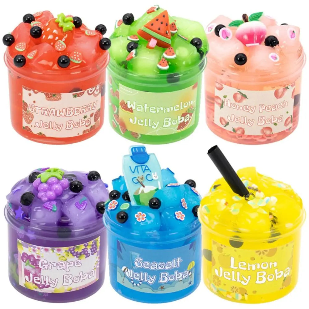 Soft 300ml/70ml Slime Kit Non-Sticky Fruit Crunch