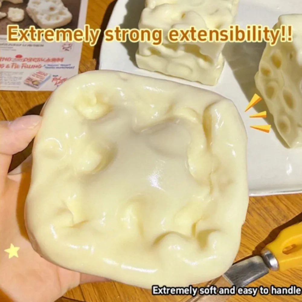 Cheesy Comfort: Taba Cheese Cube Squishy Toy