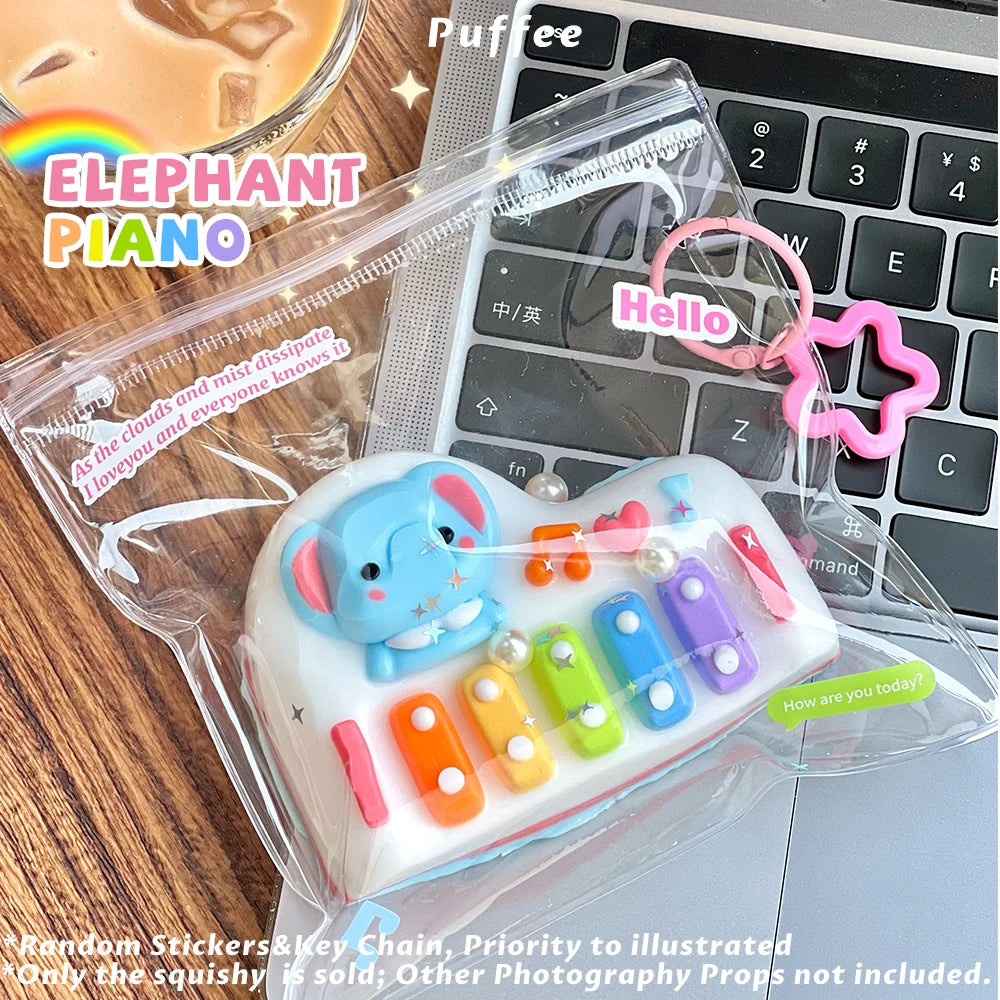 Elephant Piano Sticky Squishy Toy