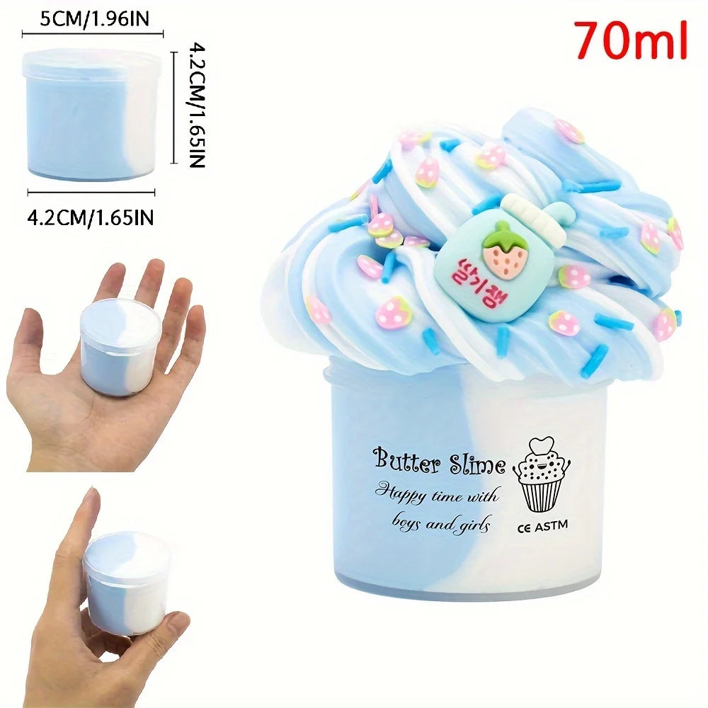 2.37oz Fluffy Two-Tone Butter Slime