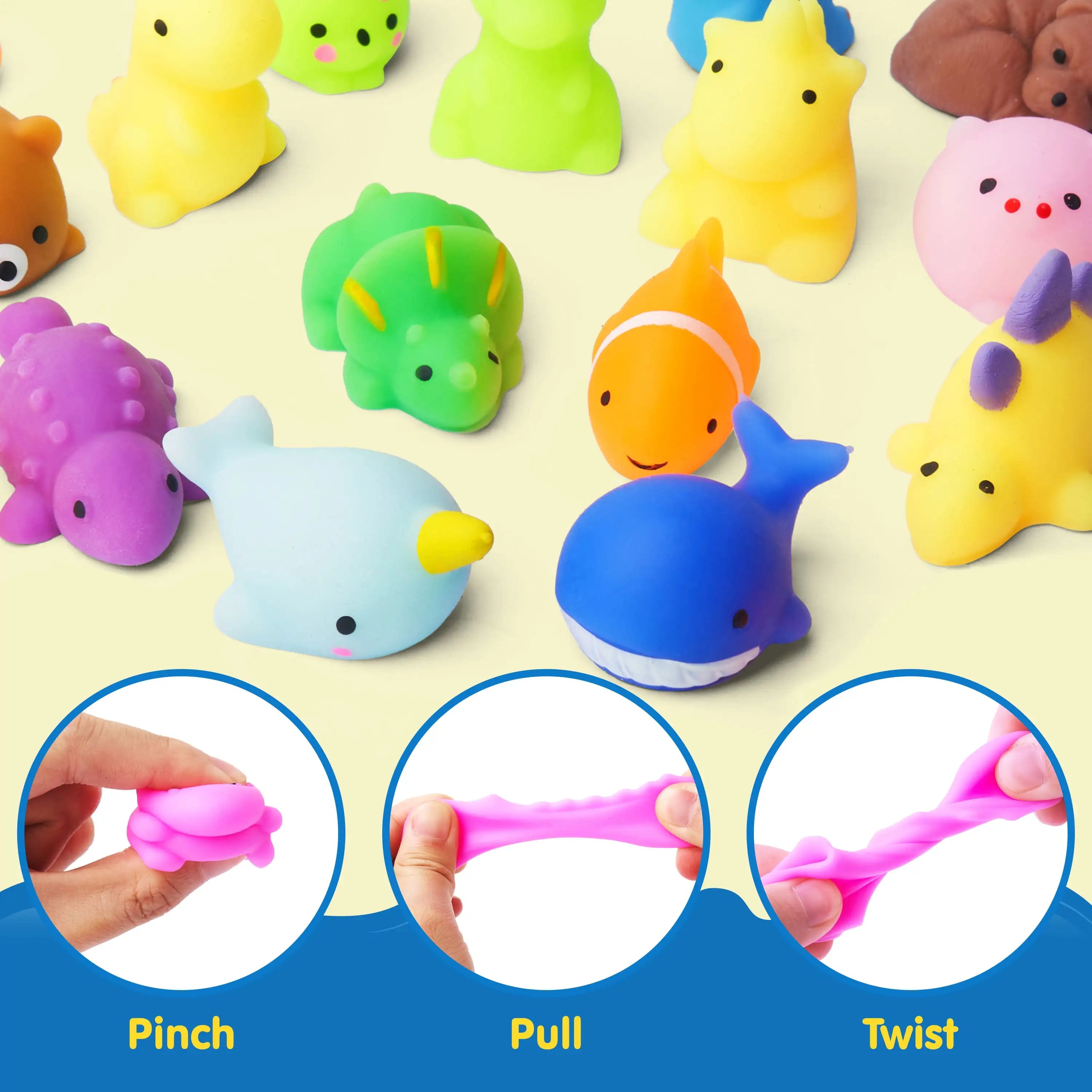 100-Piece Mini Mochi Squishy Stress Relief Set